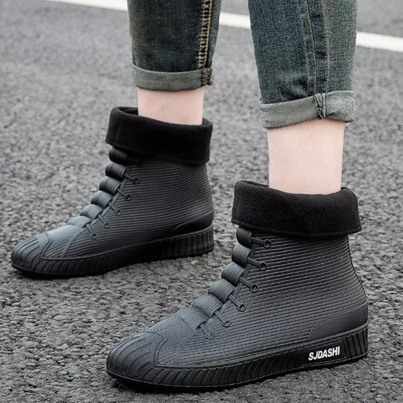 Couple Rain Boots 2024 Summer New Fashion All-match Rubber Boots Non-Slip Waterproof Work Boots Comfortable Fishing Shoes 36-44