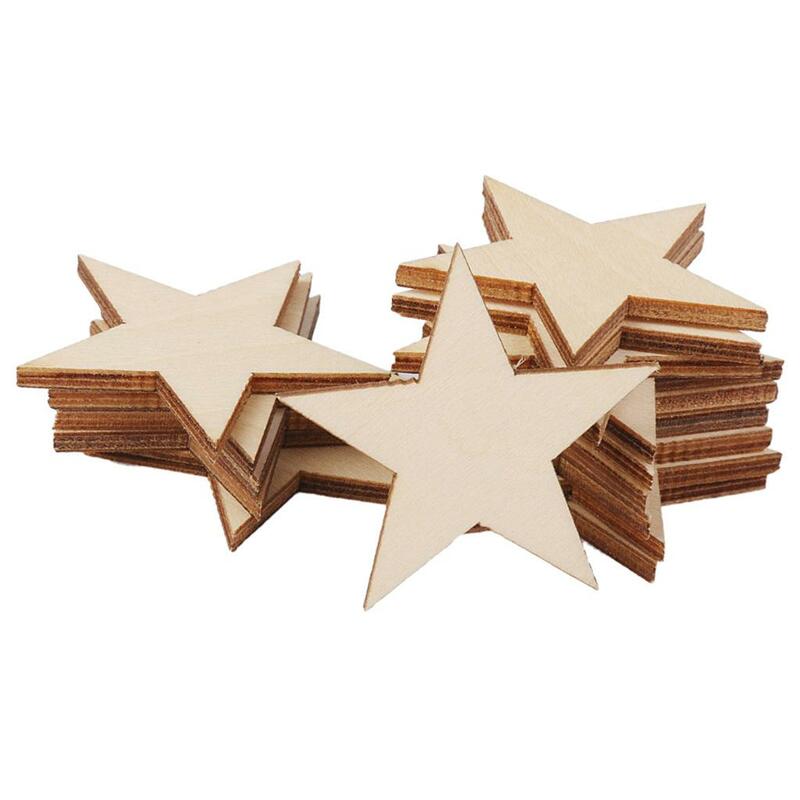 Rebanada de madera de cedro en forma de estrella, decoración de boda, 10 piezas