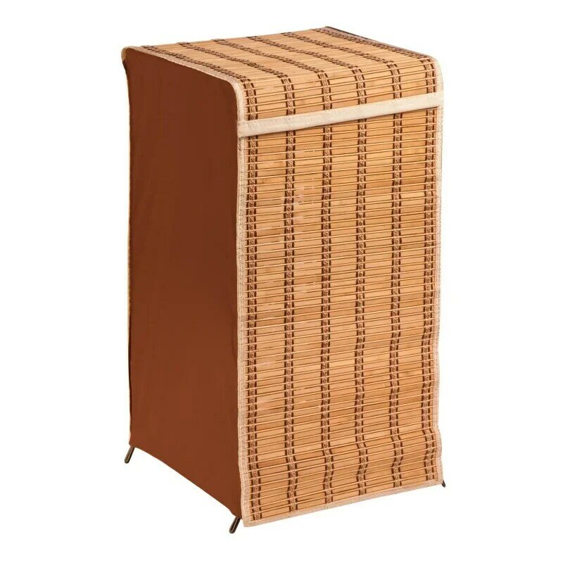 Honey-Can-Do Bamboo Wicker Laundry Hamper with Lid, Natural