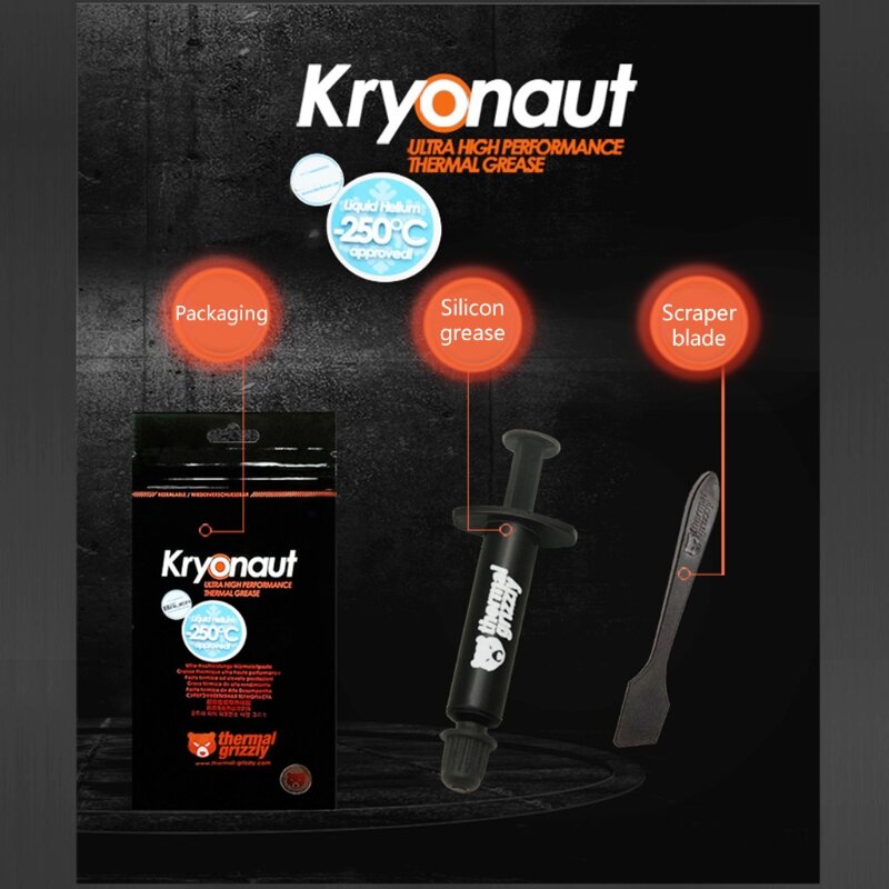 جديد الأصلي الحرارية أشيب kryonweed لصق برودة الشحوم 12.5 الوزن/متر. k المبرد الجص