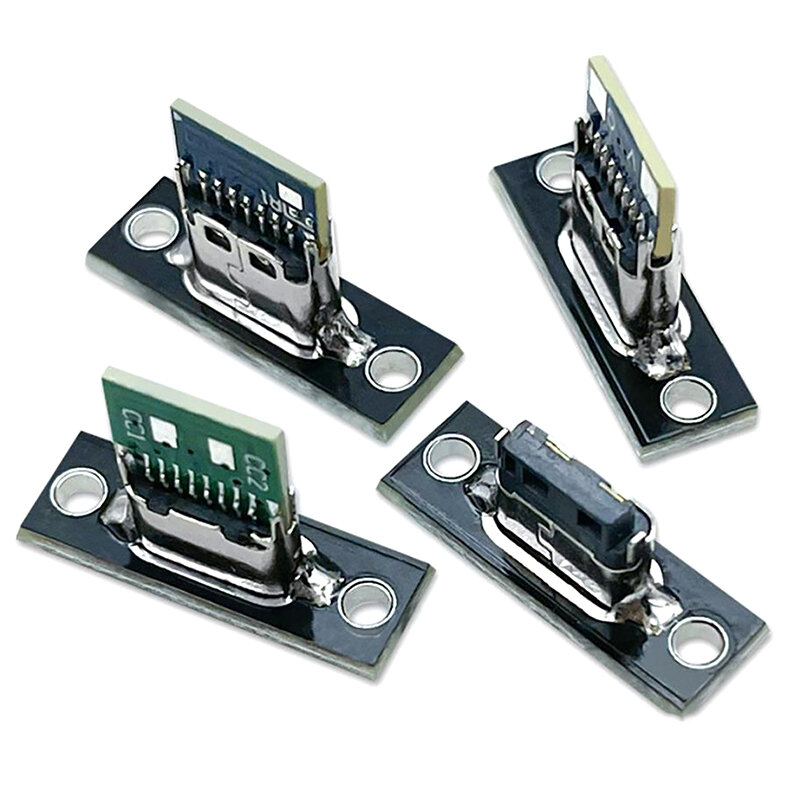 Conector hembra tipo C piezas, puerto de carga USB 3,1, enchufe tipo C con placa de fijación