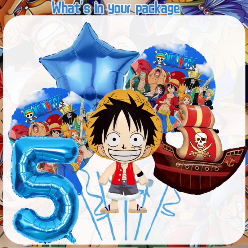 One Piece Geburtstagsparty-Dekoration, Luffy Zoro, Einweggeschirr, Tischdecke, Becher, Teller, Ballon, Babyparty, Jungen-Partyzubehör