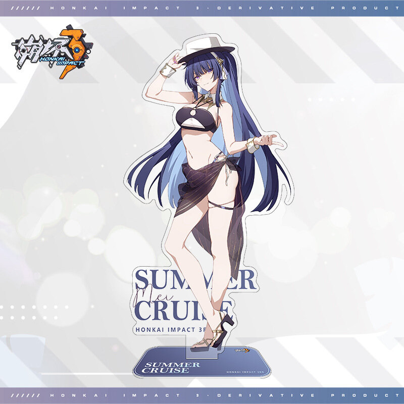 Spel Honkai Impact 3e Cosplay Figuur Zomer Cruise Stand Misteln Elysia Kiana Bronya Mei Sushang Acryl Standbeeld Anime Xmas Cadeau