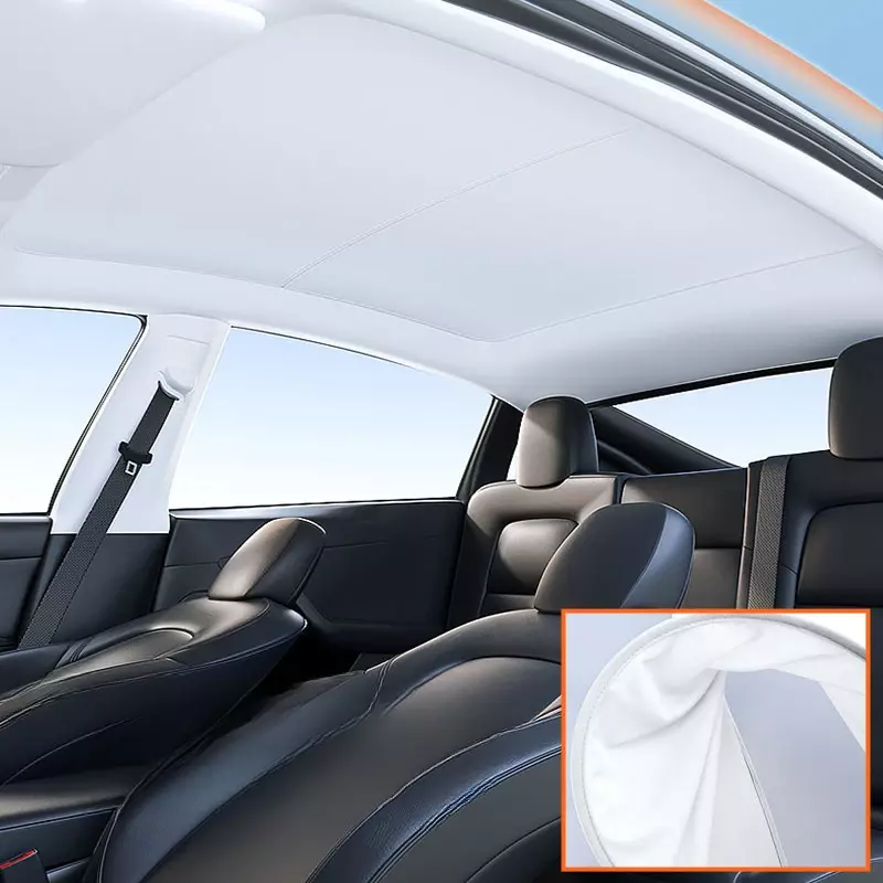 For Tesla Model 3+ Sunroof Sunshade Ice Crystal Sunshade Roof Sunscreen UV Protection Shade Net Car Accessories for New Model3