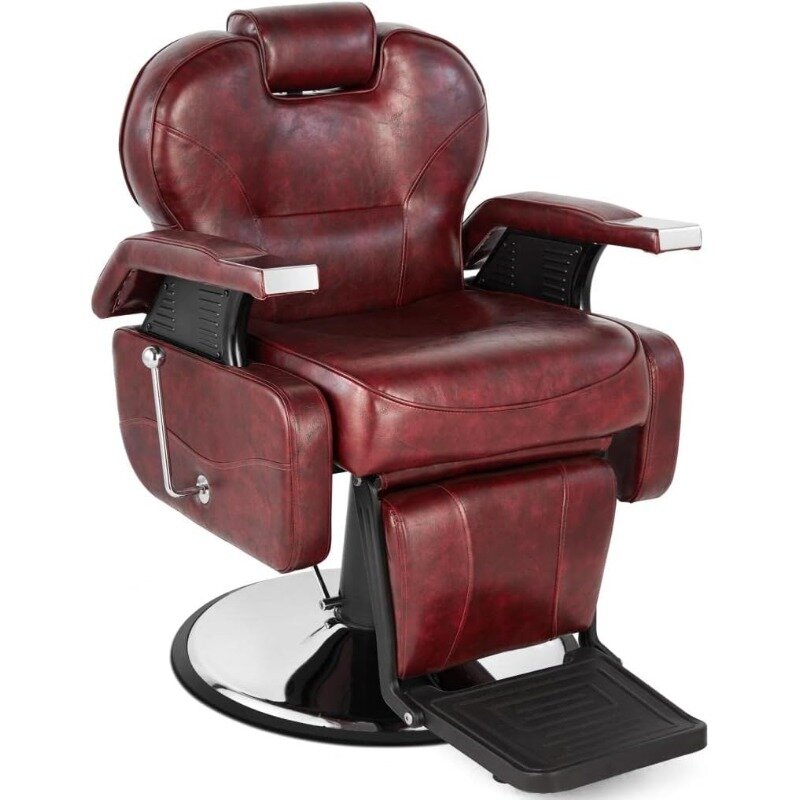 Cadeira de barbeiro hidráulica Recline, Cadeira de salão de cabeleireiro, Cadeira de tatuagem, Equipamentos pesados