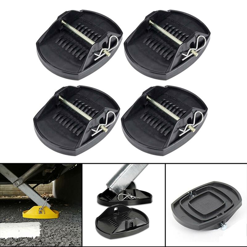 4Pcs Universal Caravan Jack Pads Leveller Wheel Foot Leg Support Jacking Lift Pad Support Stand for Trailers RV