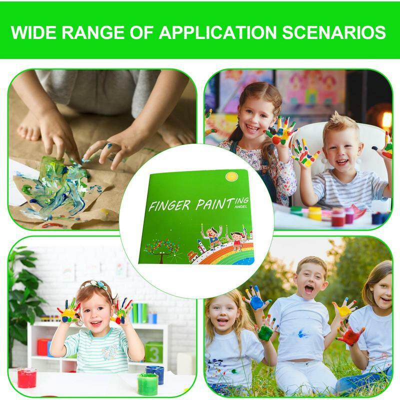 Funny Finger Painting Kit Kindergarten Creative Palm Finger Paint Ink Pad Kids Graffiti Finger Stamp Drawing Toy Houme Accessory
