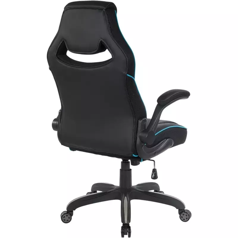 Ergonomic Adjustable Faux Leather Gaming Chair With Integrated Headrest and Airflow Cooling Material Computer Office