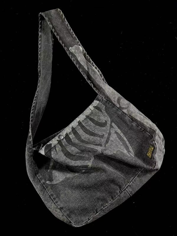2024 KAPITAL Denim Canvas Bag Backpacks Men Women 1:1 Best Quality Vintage Bone Print KAPITAL Bags