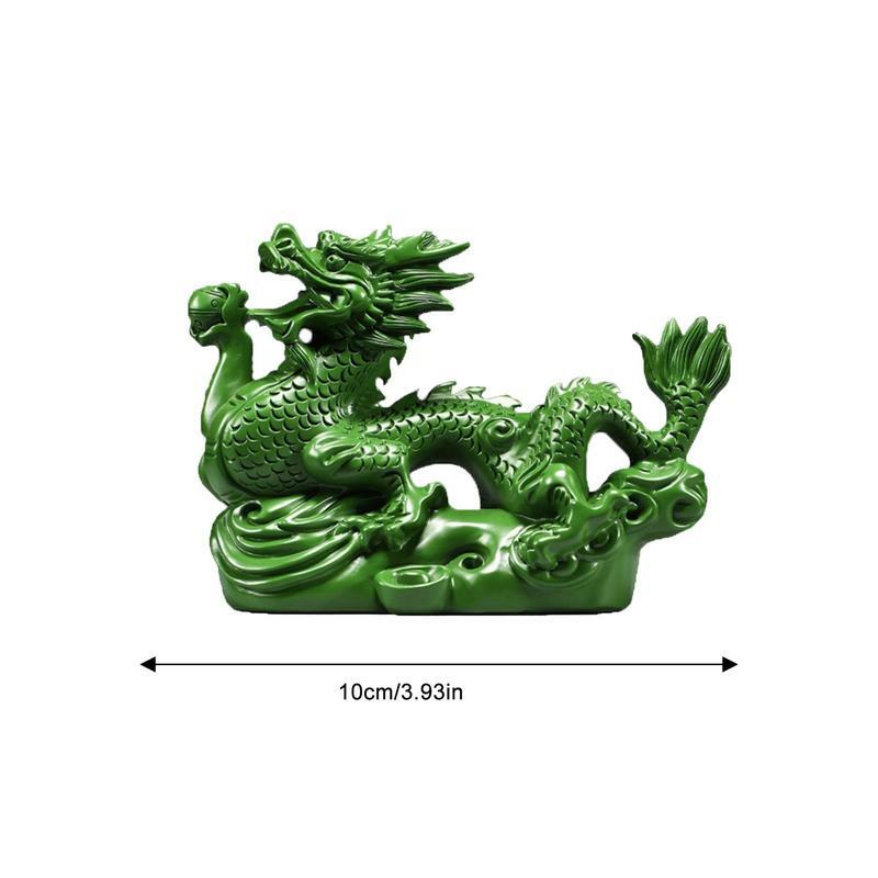 Adornos de dragón tallado en madera, artesanías de tallado de madera maciza, zodiaco chino, decoración del hogar, sala de estar y oficina