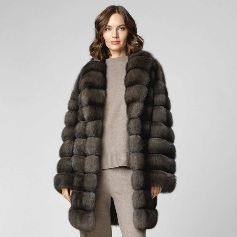 Manteau de fourrure de luxe pour femme, hiver, best knowing