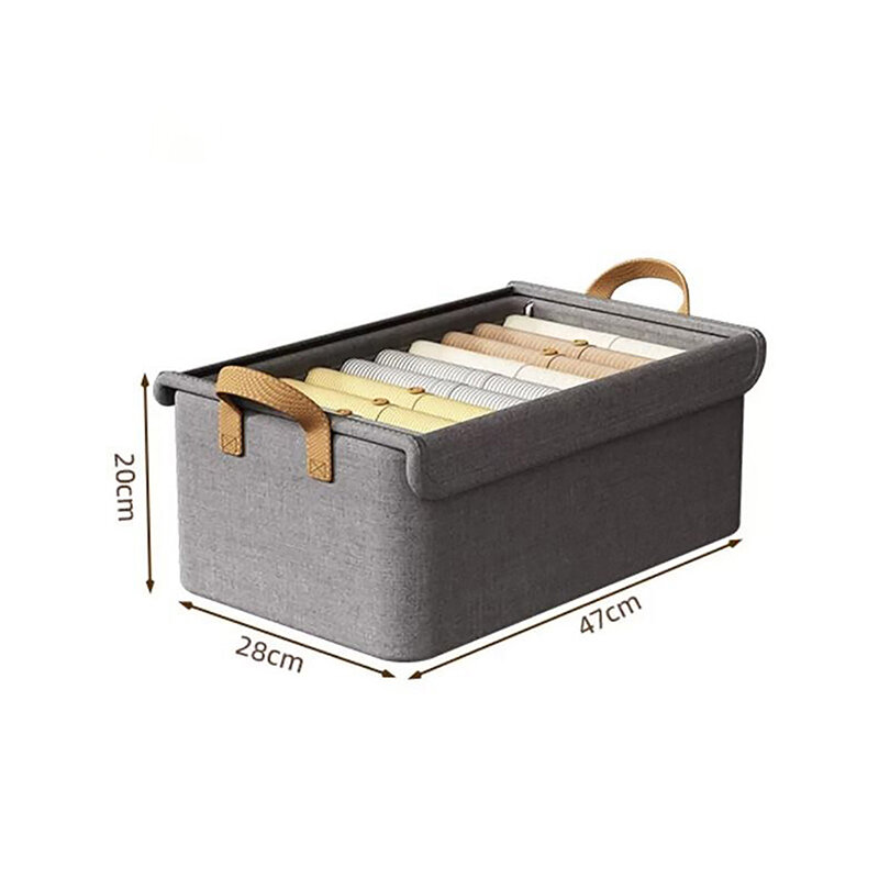 Cationic Steel Frame Folding Storage Box Clothes Trousers Home Multi-functional Compartment Drawer Wardrobe Storage Box