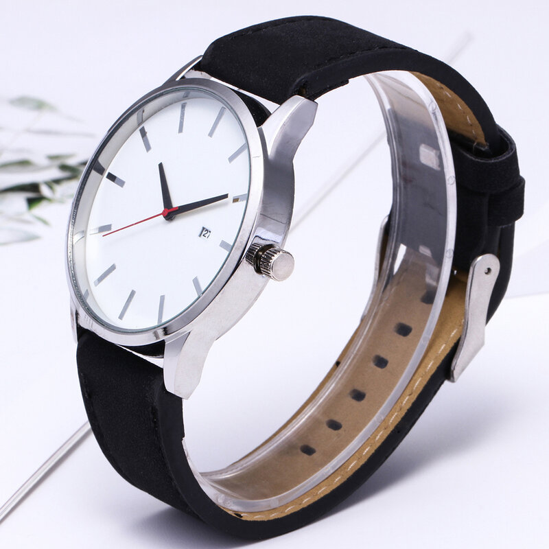 Men's Business Quartz Watch Easy to Match Wide Strap Watch for Every Day Time Viewer H9