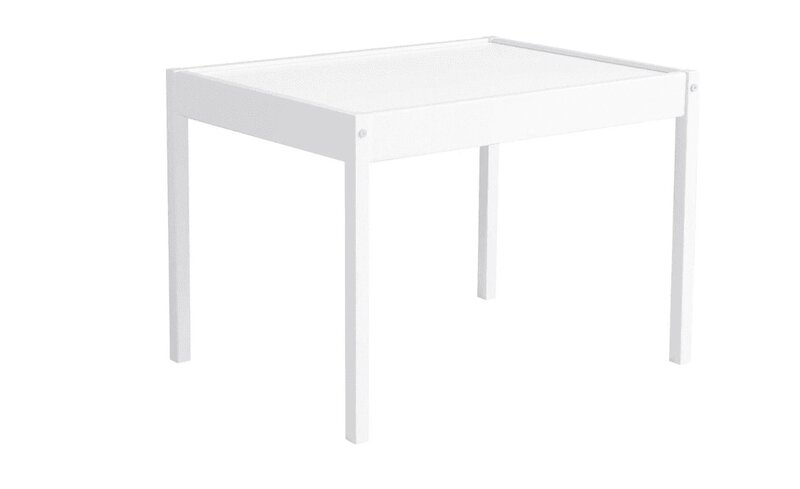 Set meja dan kursi 3 potong, warna putih