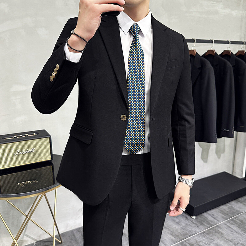4716 Men's solid color business casual suits
