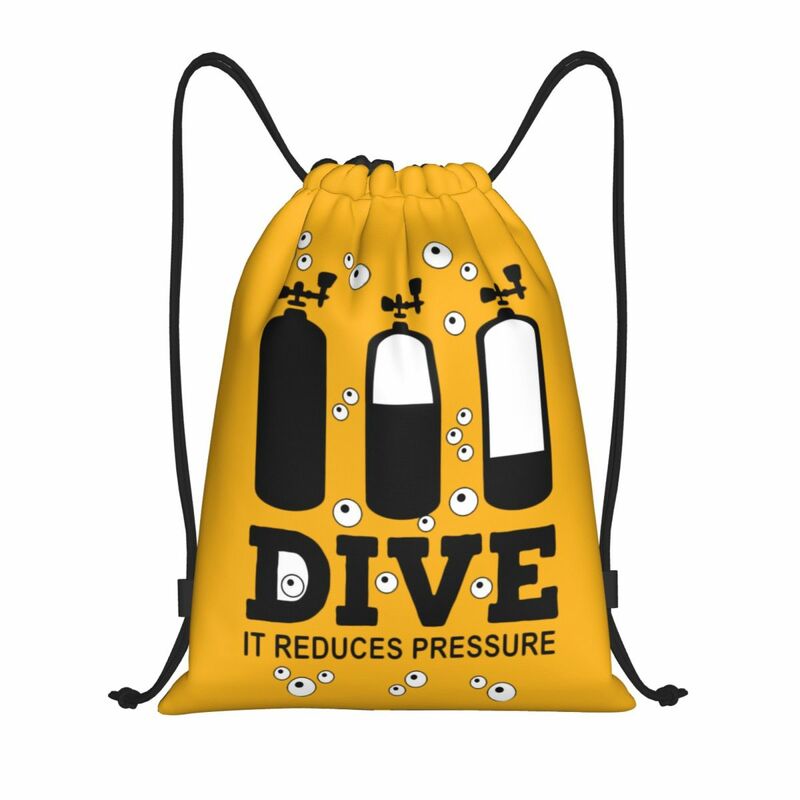 Custom Scuba Diving Drawstring Backpack Bags Men Women Lightweight Dive Diver Quote Gym Sports Sackpack Sacks for Shopping