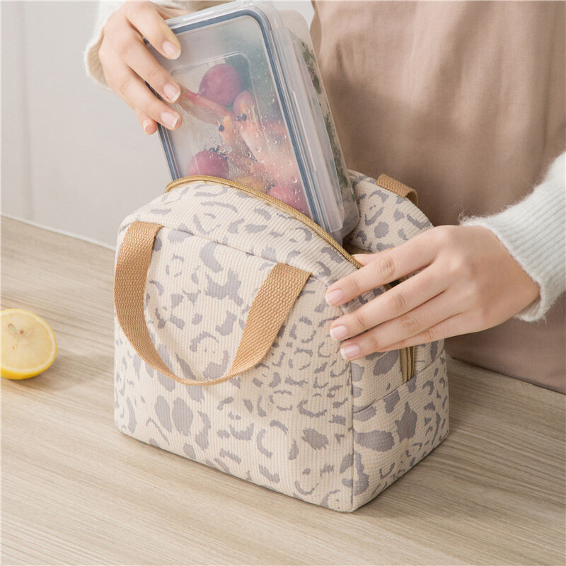 Ink Pattern Lunch Bags for Women Insulation Bento Pack Aluminum Foil Rice Bag Meal Pack Ice Pack Student Bento Lunch Bags