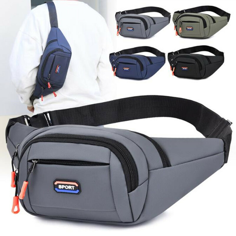 メンズ多機能ウエストバッグ,防水チェストバッグ,スポーツ,斜めバッグ,レジャー携帯電話バッグ