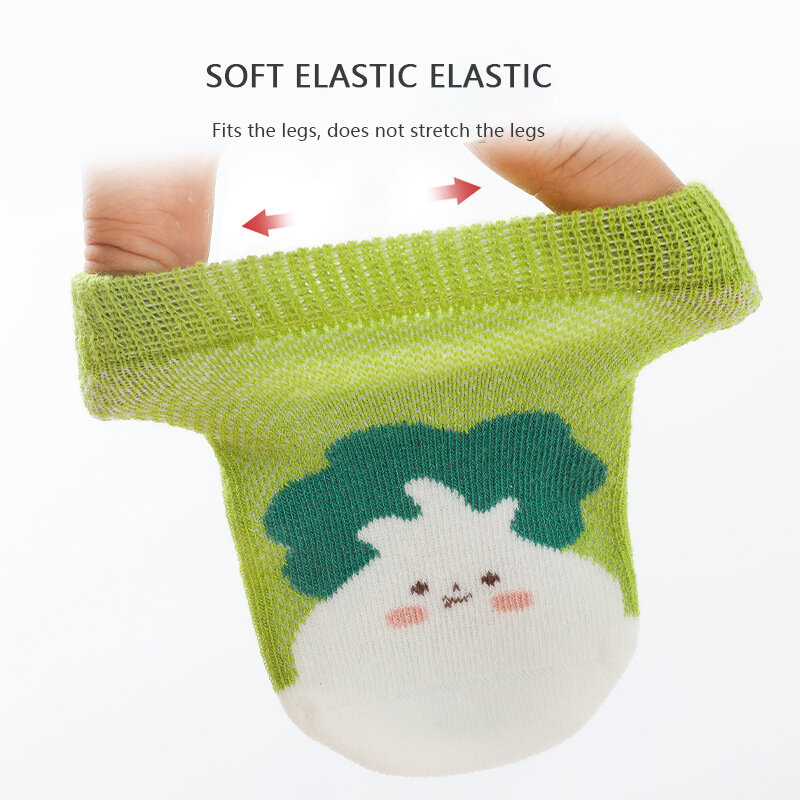Modamama New 3 Pairs/Lot Baby Socks for Kids Organic Cotton Spring Autumn Warm Toddler  Anti-slip Socks Newborn Socks