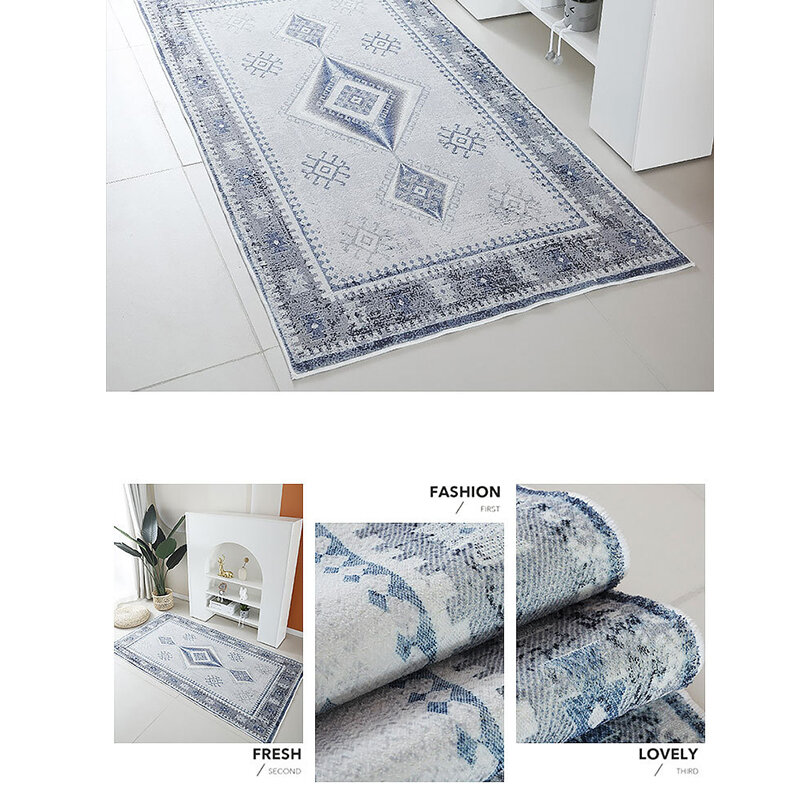 Tappeto marocchino a traliccio 80 x120cm tappetino antiscivolo lavabile per interni tappeto da tiro accento per camera da letto cucina ingresso bagno