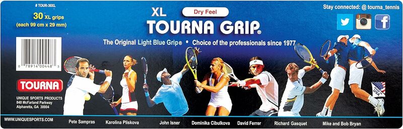 Tourna Grip XL ของแท้ด้ามจับไม้เทนนิสให้ความรู้สึกแห้ง