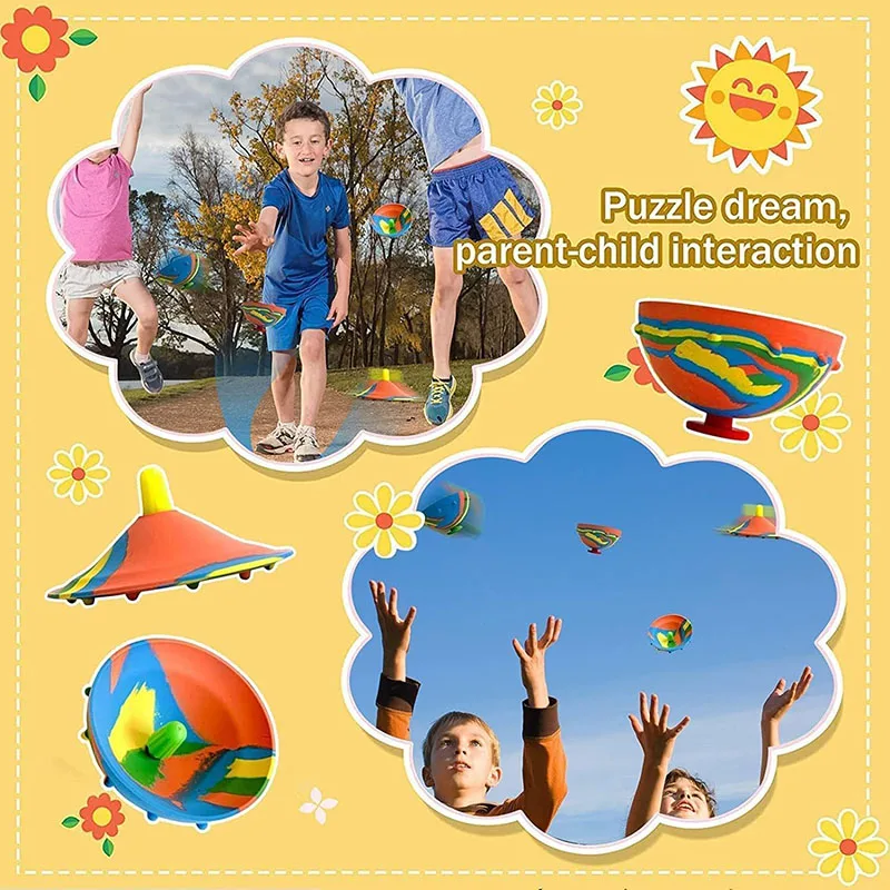 Lustige halbe Seite springende Schüssel zappeln Geschenke für Kinder Kinder Erwachsene Tarnung Spinning Bounce Ball Gyroskop Stress abbau Spielzeug