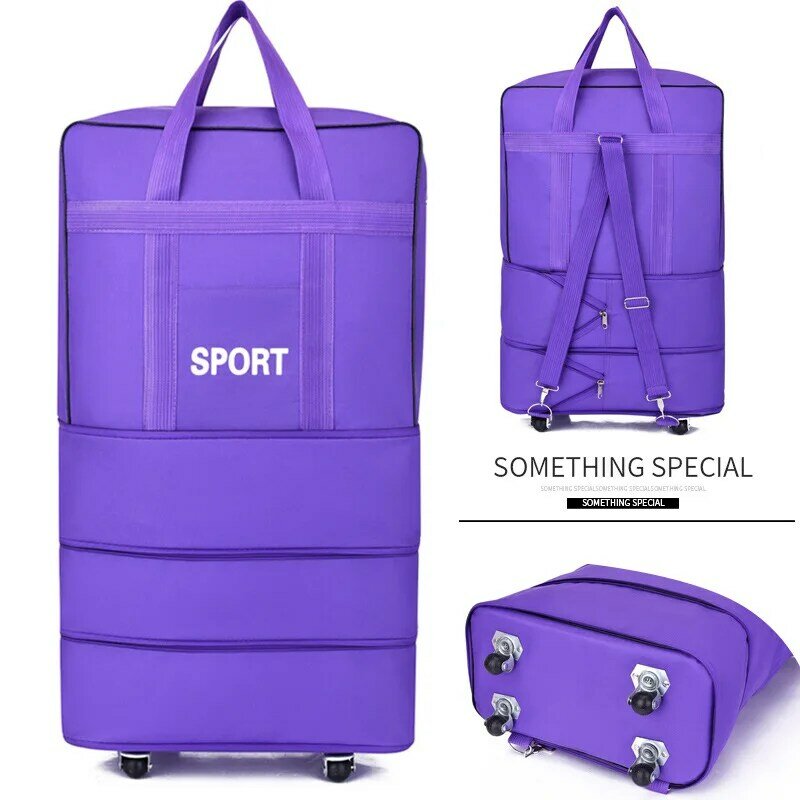 Bolsa de viaje de equipaje de varios tamaños, maleta con ruedas universales de gran capacidad, Maleta rodante multifunción para hombres y mujeres