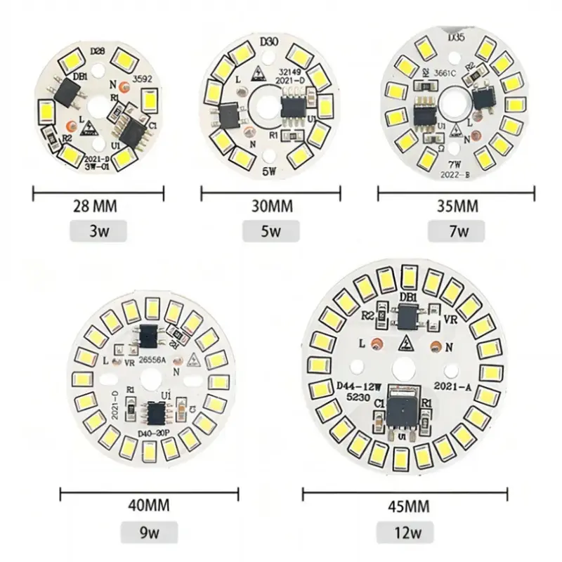 YzzKoo-Plaque de Source de Lumière Circulaire pour Ampoule LED, Spot AC 220V