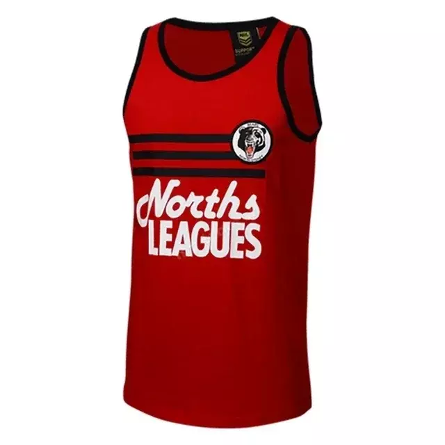 North Sydney Bears Retro Training Singlet Rugby Jersey size S--3XL (Custom name and number )