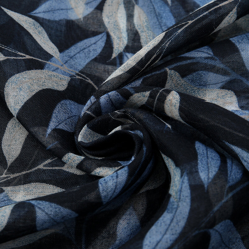 ผ้าพันคอผ้าฝ้ายและศิลปะจากวรรณกรรมญี่ปุ่นผ้าคลุมไหล่สดใสขนาดเล็ก syal Sutra พิมพ์ลายมะม่วงหิมพานต์แนวโบฮีเมียนย้อนยุค