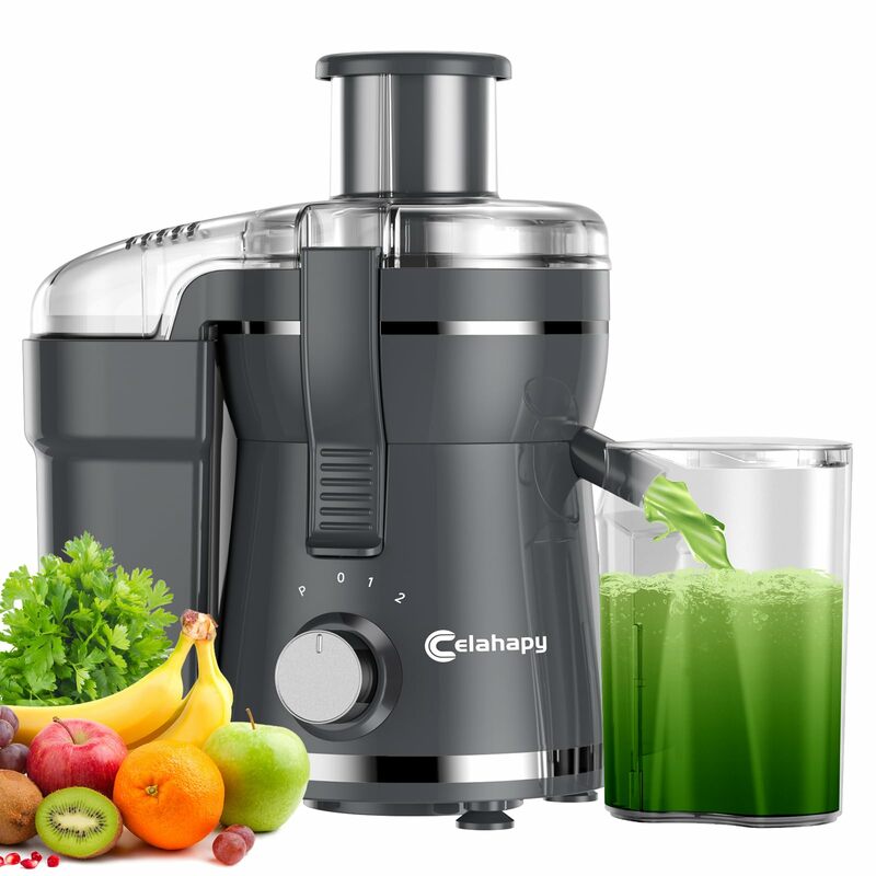 Juicer Machine 500W, 3 Speed Centrifugal Juicer Extractor with Wide Mouth 3” Feed Chute for Fruit Vegetable, High Yield Juicer