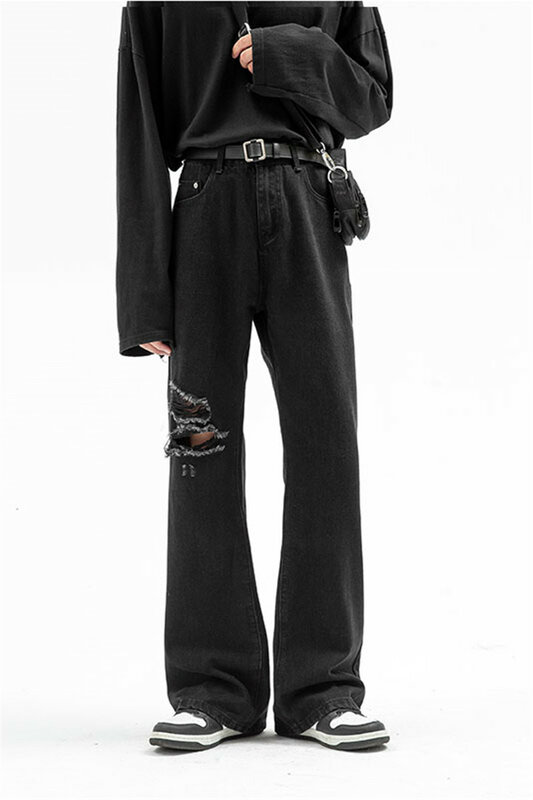 Pantalones vaqueros elásticos de estilo europeo y americano para hombre, Jeans rectos ajustados de lujo, pantalones de cintura alta, C127