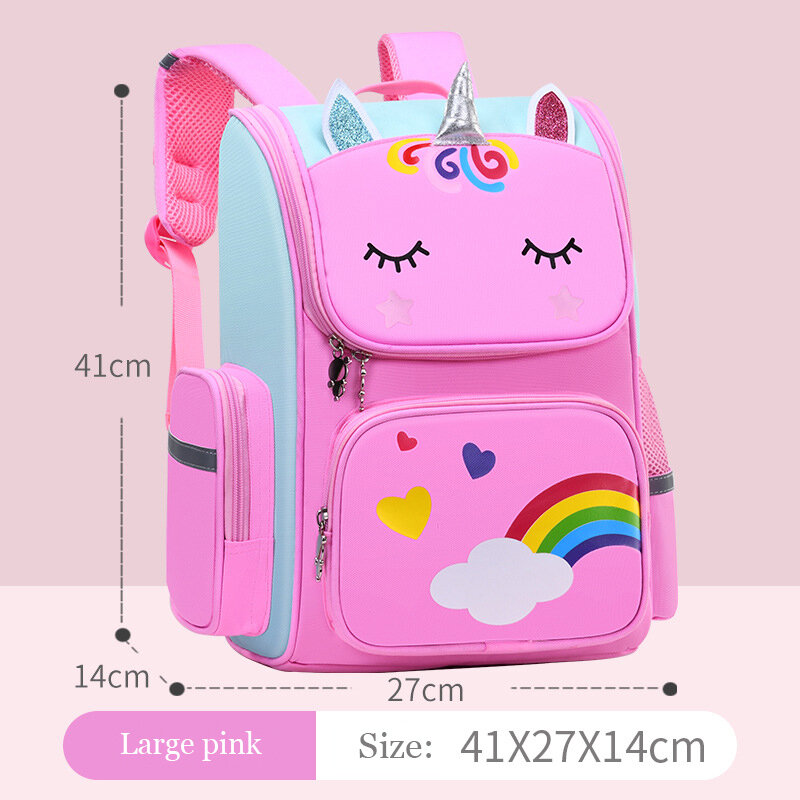 Большой Школьный ранец для девочек-подростков, детский рюкзак с мультяшным единорогом для начальной школы, сумки для учебников
