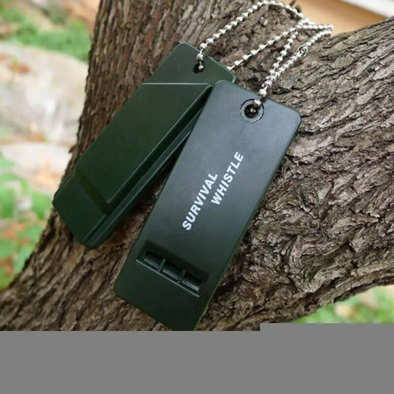 Camping Whistle 3 Holes High Decibel Whistle Outdoor Hiking Hunting Whistle With Lanyard Camping Sports Multi Audio Whistle