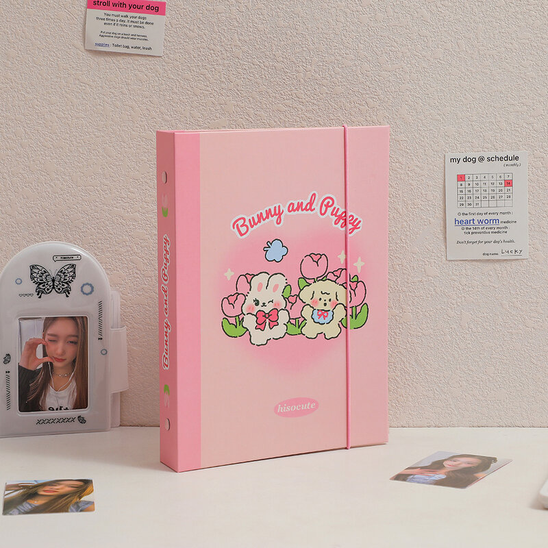 Ins Butterfly-Classeur de cartes photo Kpop A5, livre de renforcement, album de stockage, cahier à couverture rigide bricolage, agenda coréen, papeterie