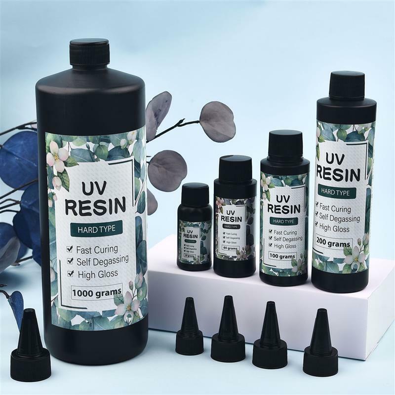 Klej żywiczny UV 10/25/60/100/200/500/1000g twardej żywicy epoksydowej klej UV utwardzania w ultrafiolecie DIY biżuteria z żywicy produkcji kleju