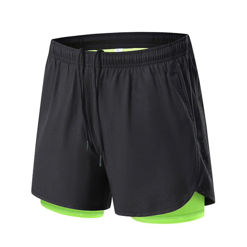 Celana olahraga pria celana pendek kebugaran Gym atletik ringan longgar biasa musim panas latihan bernapas kasual nyaman