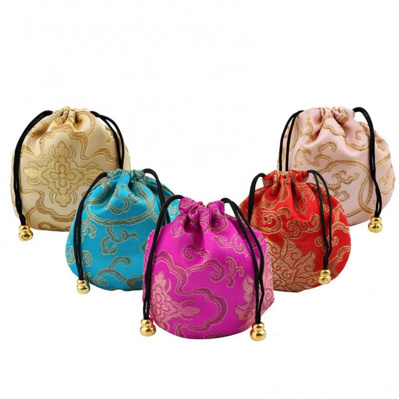 Ricamo nuvola modello bustina borsa fortunata perline coulisse custodia per gioielli borsa creativa con coulisse bomboniere regalo