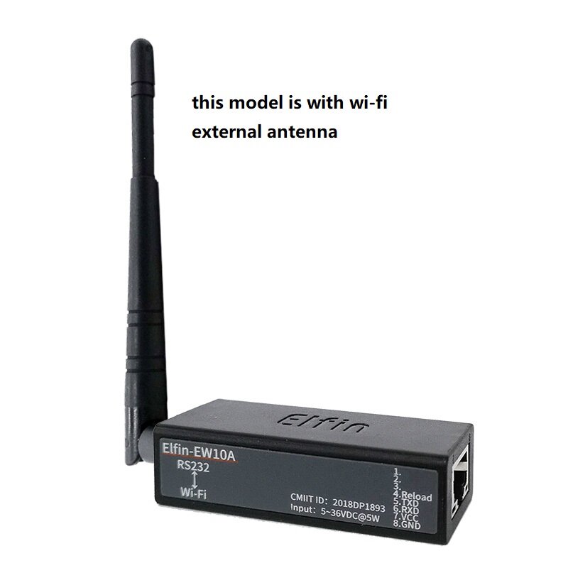 Elfin-EW10 Port seri RS232 ke WiFi Device IOT Server Module mendukung TCP/IP Telnet Modbus TCP protokol transfer data melalui WiFi