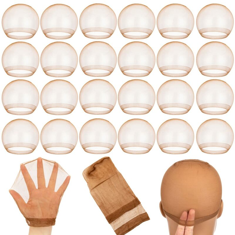 5bags (10pcs) Wig Caps Invisible Hd Wig Cap Cheap Stocking Caps For Wigs Stretchy Wig Caps Brown & Light Brown Wig Caps