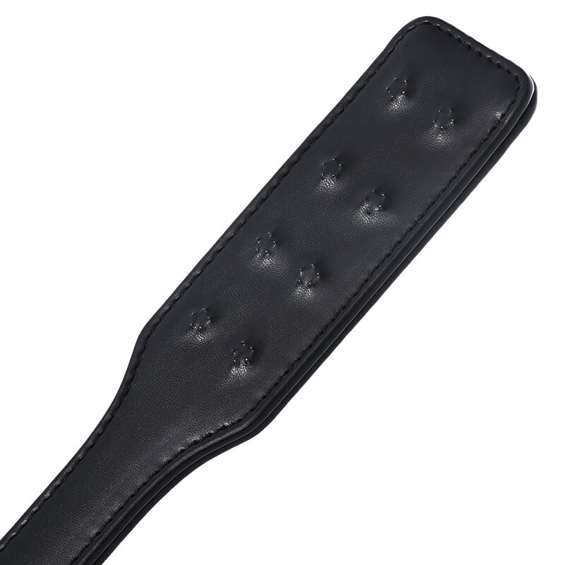 스테인레스 스틸 스파이크 PU 가죽 스팽킹 패들 슬래퍼, 말 훈련용 채찍, 통증 강화, 32cm