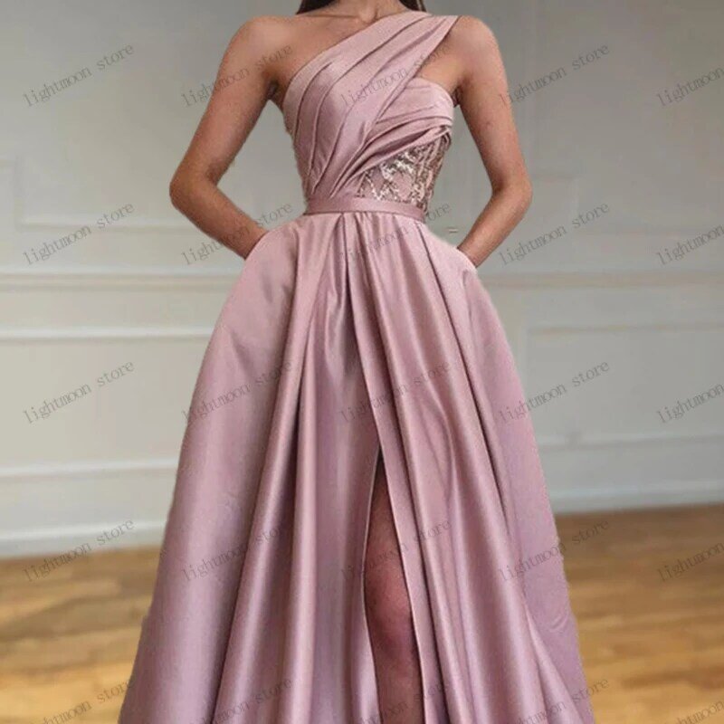 Gaun malam sederhana gaun Prom Vintage jubah tanpa lengan punggung terbuka seksi gaun celah tinggi untuk pesta Formal 2024 gaun pesta