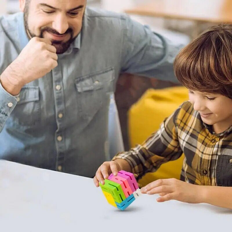 Snake Cube Twist Puzzle Twist Toy Party Travel Family Child Gift buono per promuovere l'intelligenza dei bambini giocattoli di Puzzle di natale