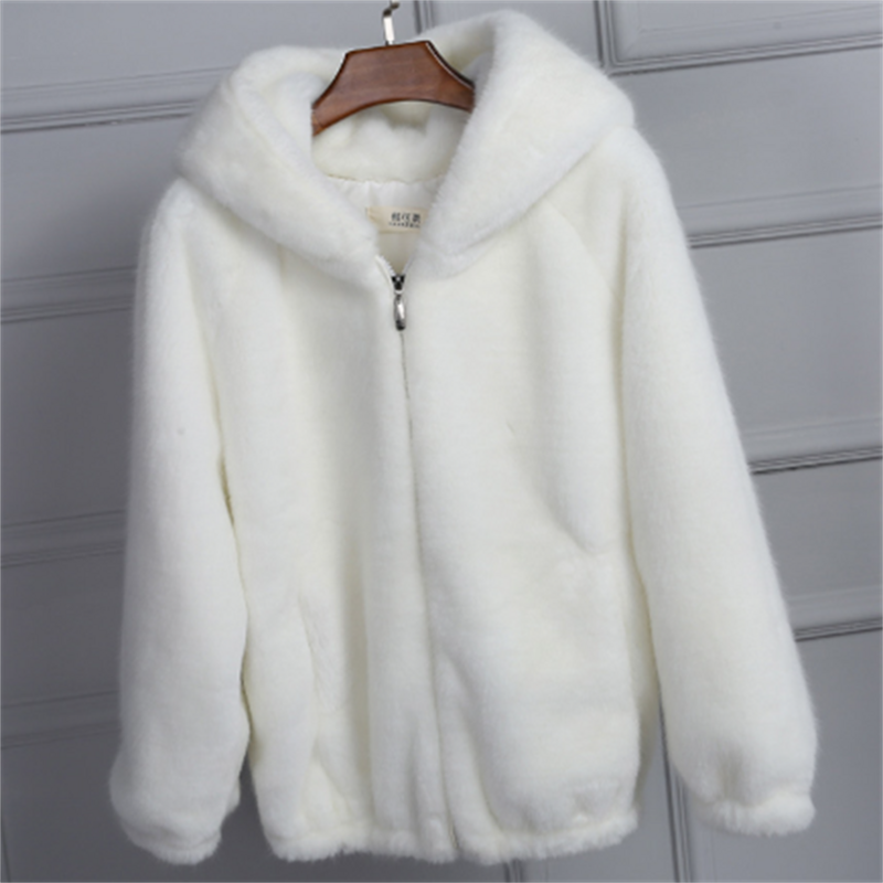 女性のためのフード付き毛皮のコート,短い,秋と冬,新しい