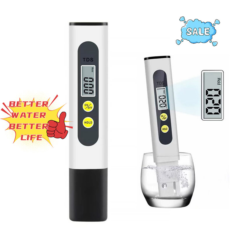 Water Tester  Pen,Handheld TDS Meter Digital Water Tester  Pen Measurement Water Quality Analyzer Monitor Check 0-9999 ppm