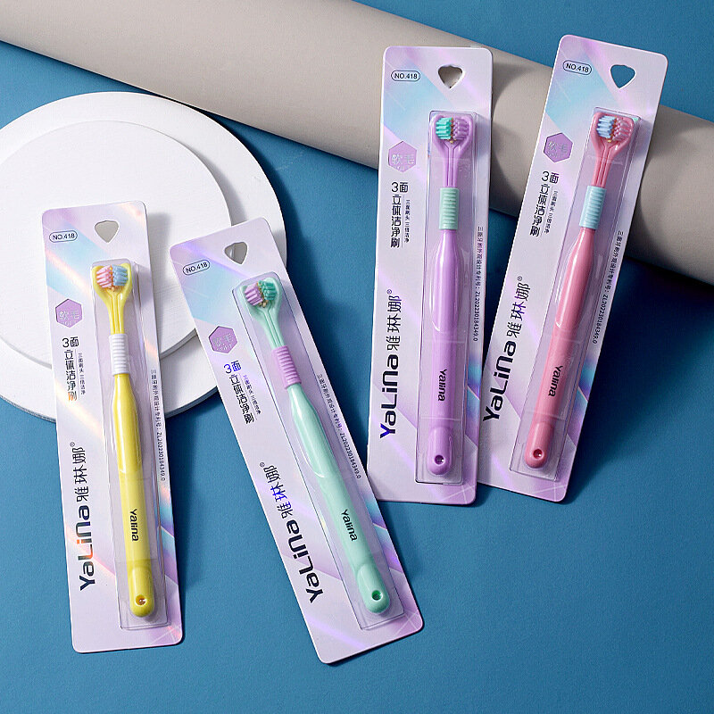Three Sided Soft Hair Tooth Toothbrush Ultra Fine Soft Bristle Adult Toothbrush Oral Care Safety Teeth Brush Oral Health Cleaner