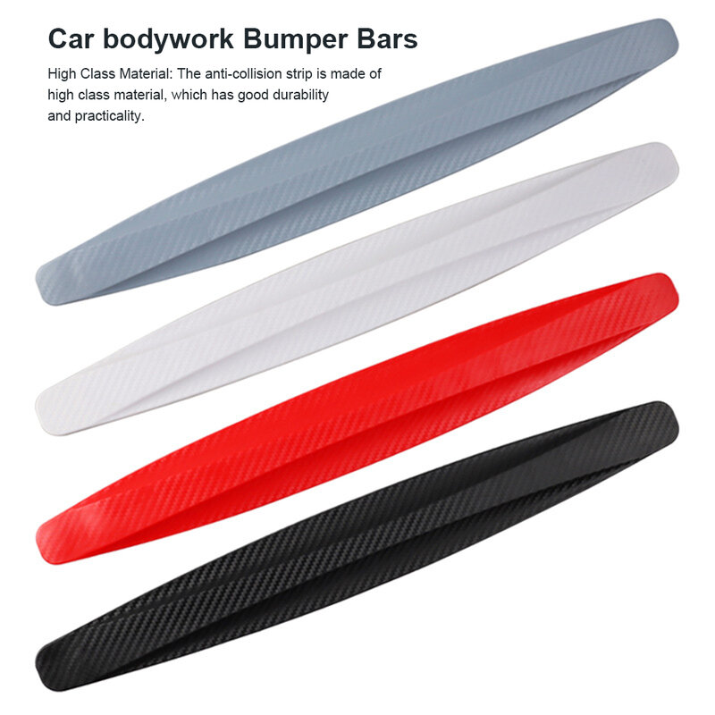 2 Pieces Car Bumper Guard Strip Solid Color Anti-collision Strips