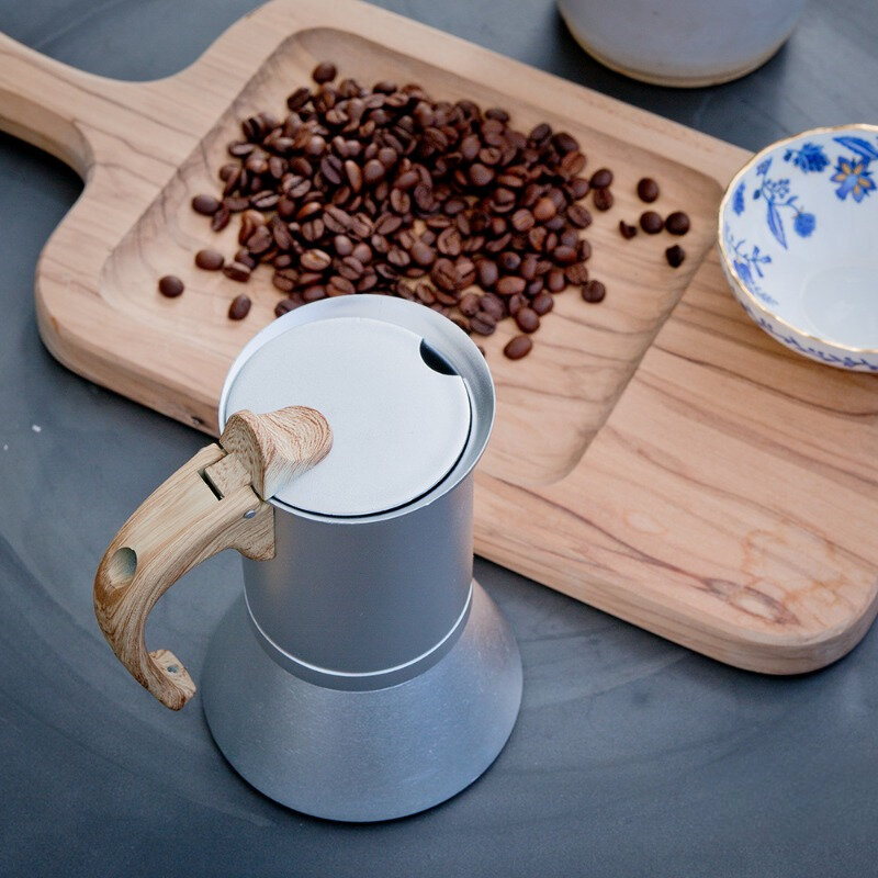 Кофейник Moka, итальянская домашняя кофеварка для приготовления кофе из пищевого алюминия