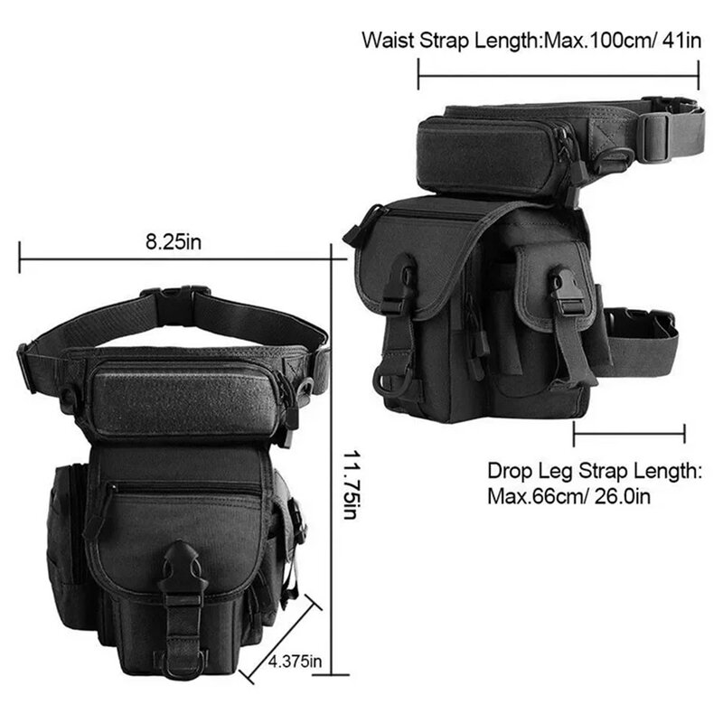 Tactical Drop Leg Bag Outdoor Sport caccia Nylon impermeabile militare marsupio Ride Leg EDC Bag Utility escursionismo coscia Pouch