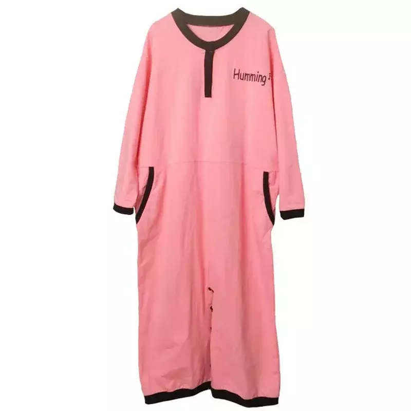Pijama de manga curta de algodão puro feminino, peça única, bonito, verão, pode usar roupas de casa, 7011c-3